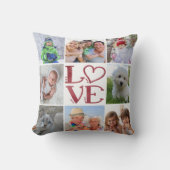 8-fotocollage (verwisselbare achtergrondkleur) kussen (Voorkant)