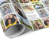 8 Fotocollage Voeg uw eigen groet toe Cadeaupapier (Rol Hoek)