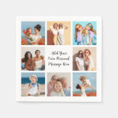 8 Fotocollage Voeg uw eigen groet toe Servet (Voorkant)