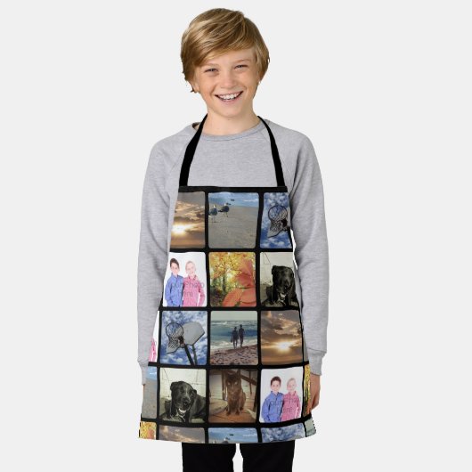 8 Fotocollage Volledige kleur Keepsake Gift Kinder Schort (Gedragen)