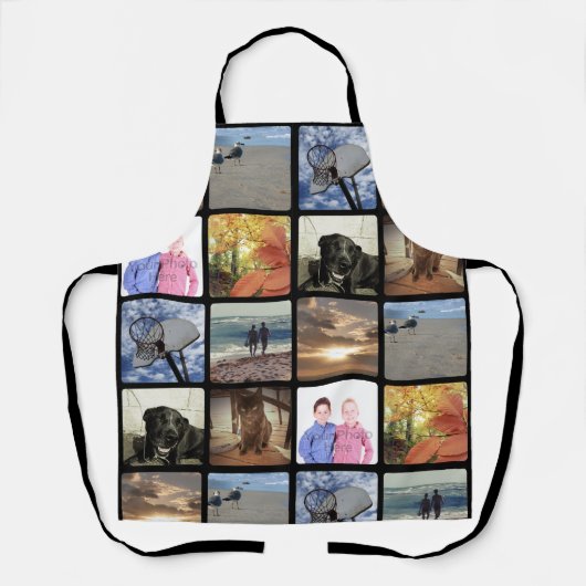 8 Fotocollage Volledige Kleur Keepsake Gift Schort (Voorkant)