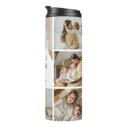 8 Fotocollage We Love You Opa Arch Thermosbeker (Geroteerd rechts)