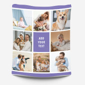 8 Fotofamilie Collage Paarse Custom Fleece Deken