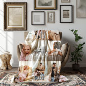 8 Fotofamilie Keepsake Fotocollage Fleece Deken