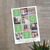 8 Fotokleurenblok Beste jaar ooit HNY groen Feestdagenkaart