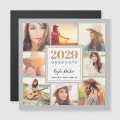 8 Fotomagnetische Afstuderen Aankondiging Kaarten (Voorkant / Achterkant)