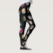 8 Fotopolka stip Sjabloon Circles Black Exercy Leggings (Rechts)