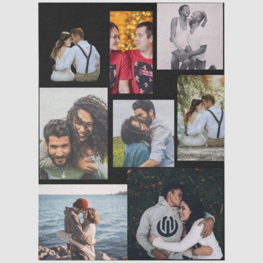 8 Foto's Aangepaste Gepersonaliseerde Collage Tissuepapier (Voorkant)