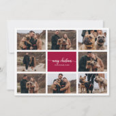 8 foto's collage stijlvol script prettig kerstfees kaart (Voorkant)
