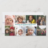 8 Foto's - Familie Samenkomst Bedankt Collage Feestdagenkaart (Voorkant)