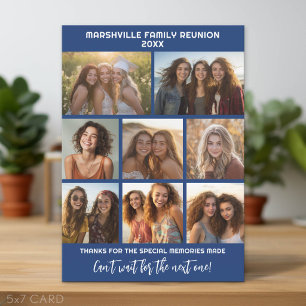 8 foto's - herinneringen aan familiehereniging feestdagenkaart