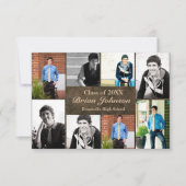 8 foto's Leer - 3x5 Afstuderen Aankondiging (Voorkant)