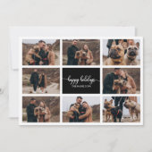 8 Foto's Prettige feestdagen Collage Black Kerstmi Kaart (Voorkant)