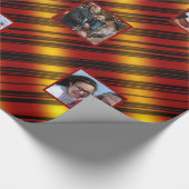 8-foto's voor kerstmis, goud & rood en zwart cadeaupapier (Hoek)