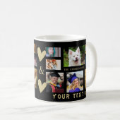 8 Fotosjabloon Collage met aangepaste tekst Mok (Voorkant rechts)