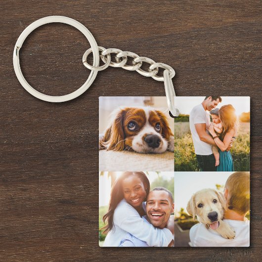 8 Fotosjabloon Dubbelzijdig acrylhoudend Sleutelha Sleutelhanger