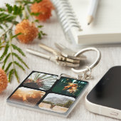 8 Fotosjabloon Dubbelzijdig raster, zwart Sleutelhanger (Voorkant Rechts)