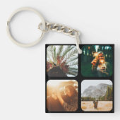 8 Fotosjabloon Dubbelzijdig raster, zwart Sleutelhanger (Voorkant)