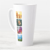 8 Fotosjabloon met dubbelzijdig rondje Latte Mok (Linkerhoek)