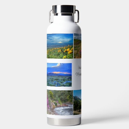 8 Fotosjabloon Personaliseert tekstvacuüm verzegel Waterfles (Voorkant)