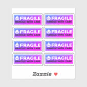 8 Fragile Shipping Stickers (Handle with Care) (Vel)