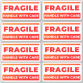 8 Fragile Stickers, Shipping Labels for Breakables (Voorkant)