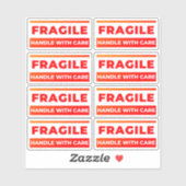 8 Fragile Stickers, Shipping Labels for Breakables (Vel)