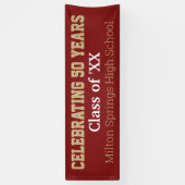 8 ft lang! Viel 50 jaar reünie banner (Verticaal)