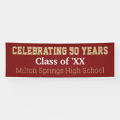 8 ft lang! Viel 50 jaar reünie banner (Horizontaal)