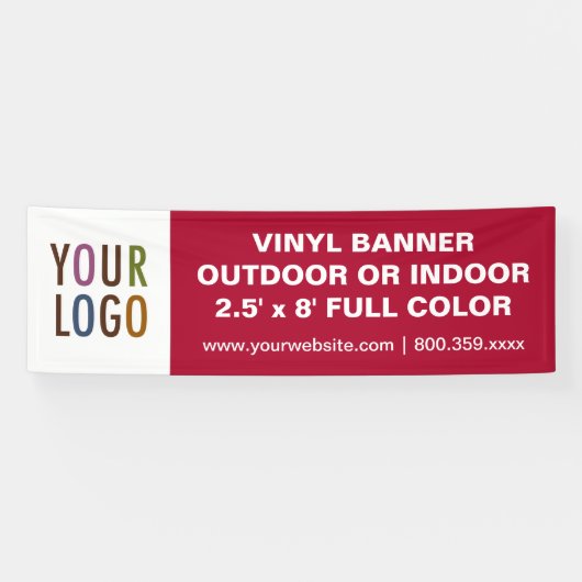 8' grote aangepaste vinylbanner buiten of binnen spandoek (Horizontaal)