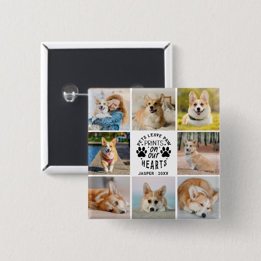 8 Herdenking van het herdenkingsprogramma voor col Vierkante Button 5,1 Cm (Voorkant /achterkant)