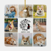 8 Herinnering aan verlies van fotocollage Pet Dog Keramisch Ornament (Achterkant)