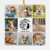 8 Herinnering aan verlies van fotocollage Pet Dog Keramisch Ornament (Voorkant)