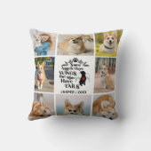 8 Herinnering aan verlies van fotocollage Pet Dog Kussen (Achterkant)