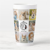 8 Herinnering aan verlies van fotocollage Pet Dog Latte Mok (Voorkant)