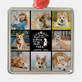 8 Herinnering aan verlies van fotocollage Pet Dog Metalen Ornament (Voorkant)