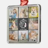 8 Herinnering aan verlies van fotocollage Pet Dog Metalen Ornament (Links)