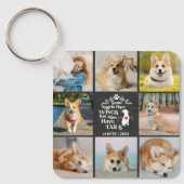 8 Herinnering aan verlies van fotocollage Pet Dog Sleutelhanger (Voorkant)