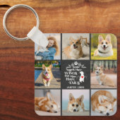 8 Herinnering aan verlies van fotocollage Pet Dog Sleutelhanger (Voorkant)