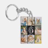 8 Herinnering aan verlies van fotocollage Pet Dog Sleutelhanger (Voorkant Links)