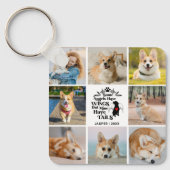 8 Herinnering aan verlies van fotocollage Pet Dog Sleutelhanger (Voorkant)