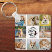 8 Herinnering aan verlies van fotocollage Pet Dog Sleutelhanger (Voorkant)