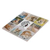 8 Herinnering aan verlies van fotocollage Pet Dog Tegeltje (Zijkant)