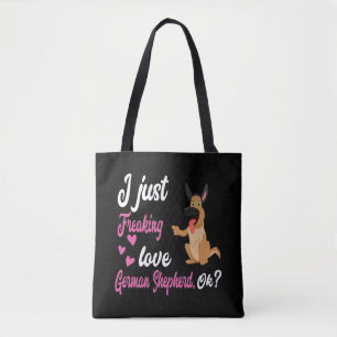 8 Ik ben gewoon gek op Duitse herder OK Tote Bag