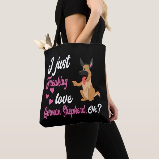 8 Ik ben gewoon gek op Duitse herder OK Tote Bag (Dichtbij)