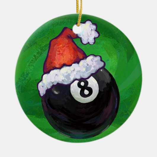 8-inch kerstgroen keramisch ornament (Voorkant)