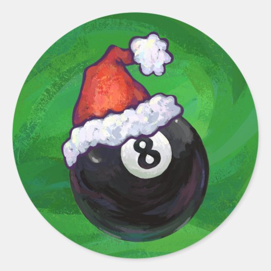 8-inch kerstgroen ronde sticker (Voorkant)