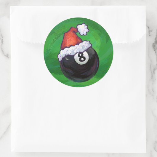 8-inch kerstgroen ronde sticker (Tas)
