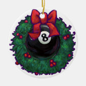 8-inch kerstmis keramisch ornament (Voorkant)