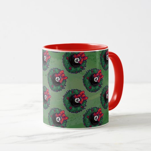 8-inch kerstmis mok (Voorkant rechts)